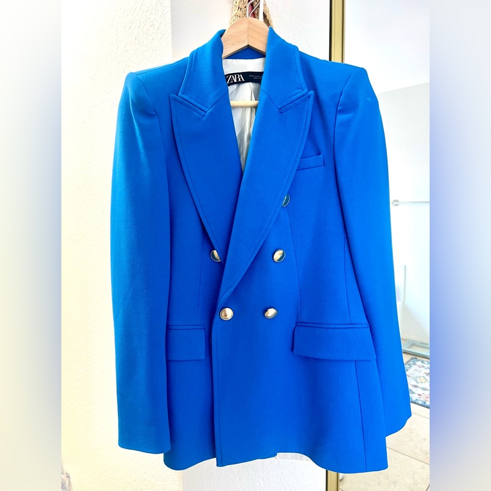 Zara tailored double breasted Balmain style Blazer - Picture 2 of 16